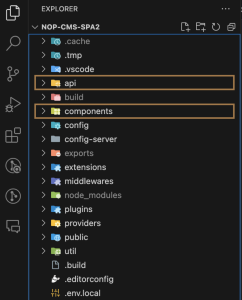 folder of api and components of your strapi